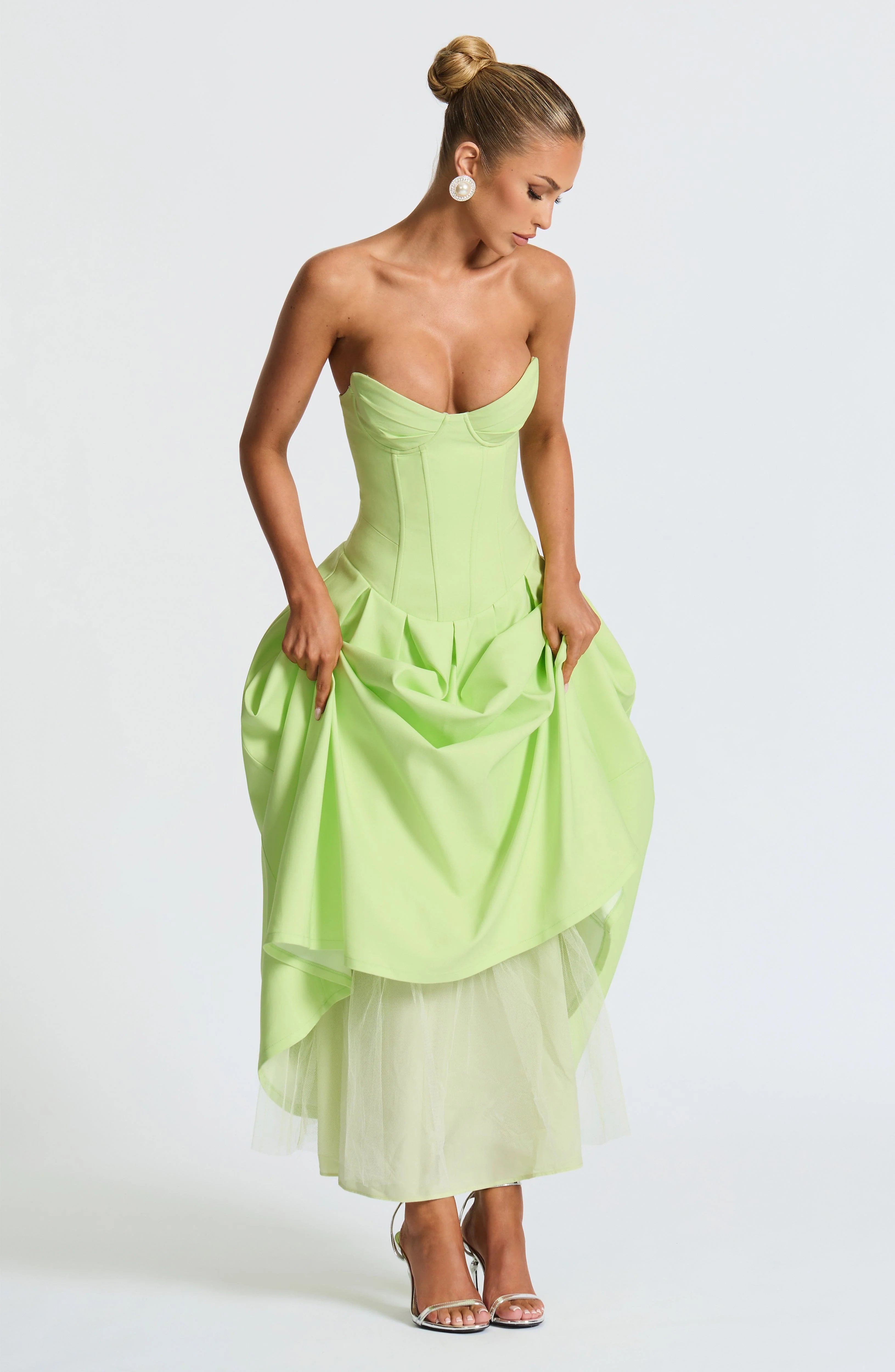 Salma Midi Dress - Lime
